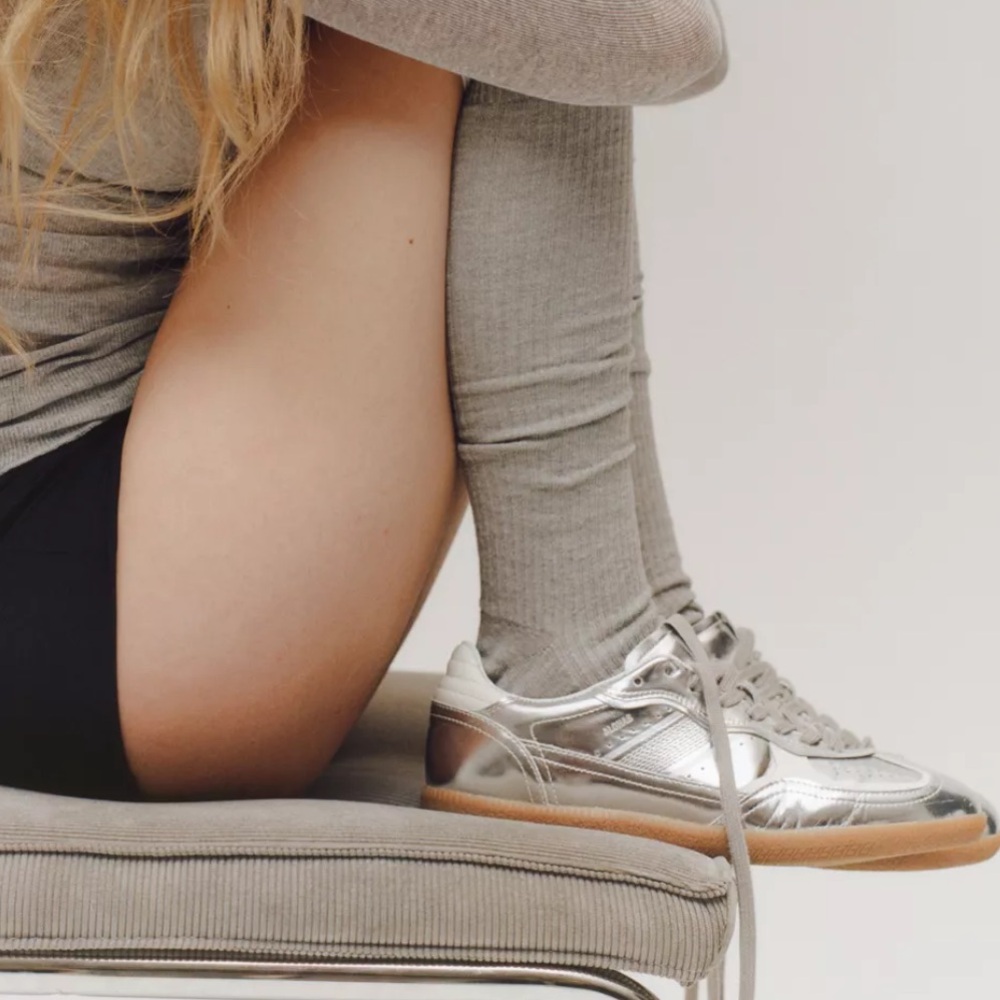 ALOHAS TB.490 RIFE SHIMMER SILVER CREAM LEATHER Sneakers